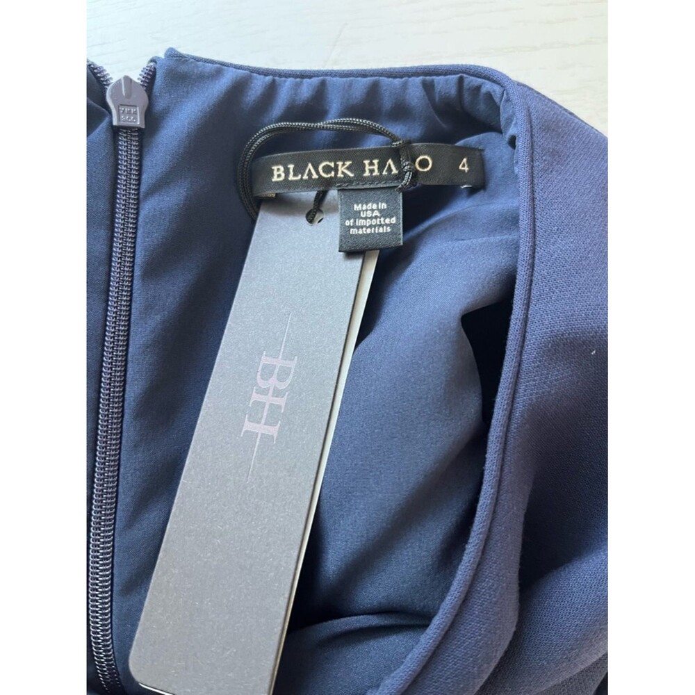 NEW Black Halo Russo Jumpsuit Puff Sleeve in Pacific Blue Size 4 Straight Leg - Picture 10 of 11
